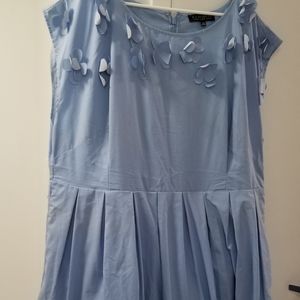 Plus size pleated flower dress -24 worn once